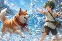 うちの子水遊び